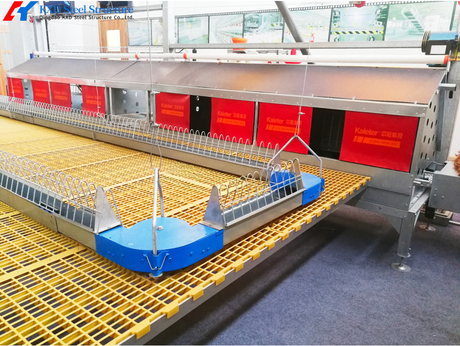 KXD Automatic Poultry Feeders And Drinkers , Plastic Chicken Pan Feeder