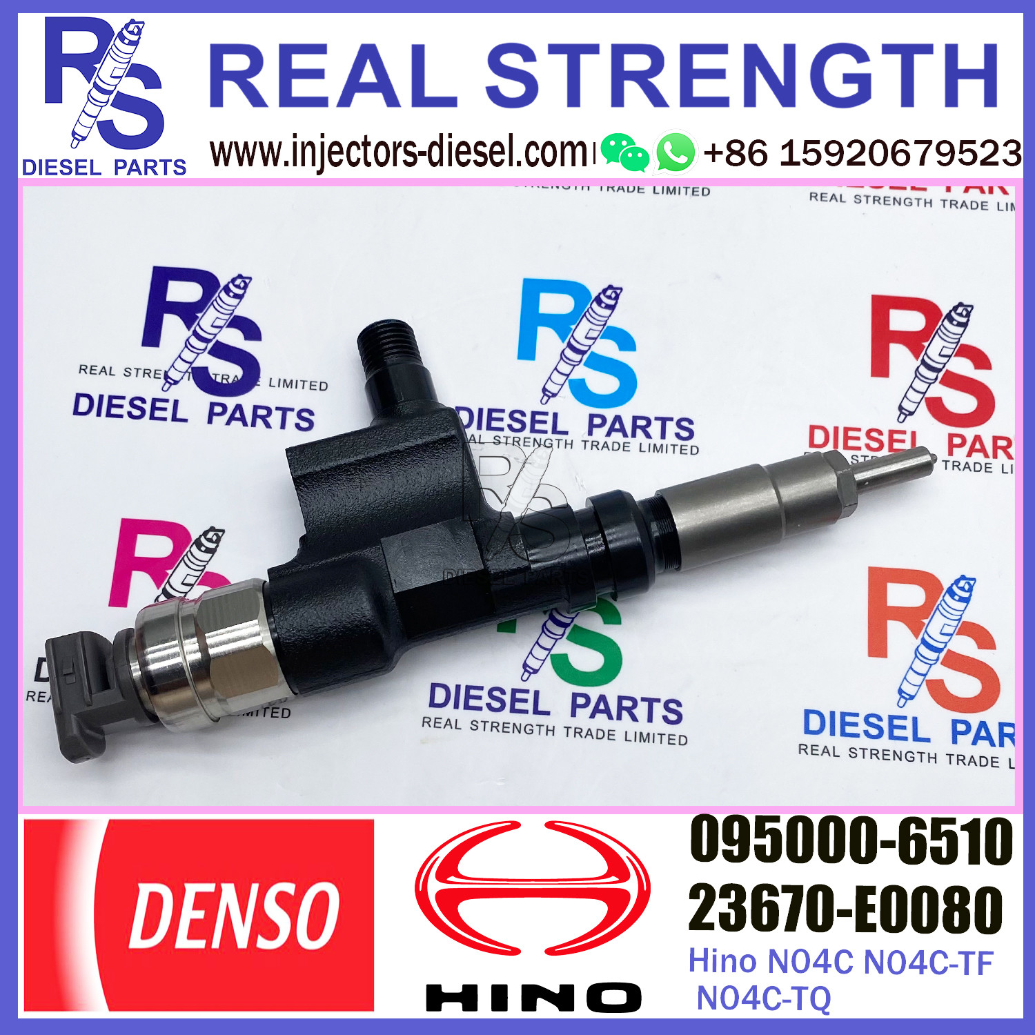 Common Rail Injector 095000-6510 for TOYOTA HINO 23670-79018 23670-78111 23670-E0081 23670-E0082