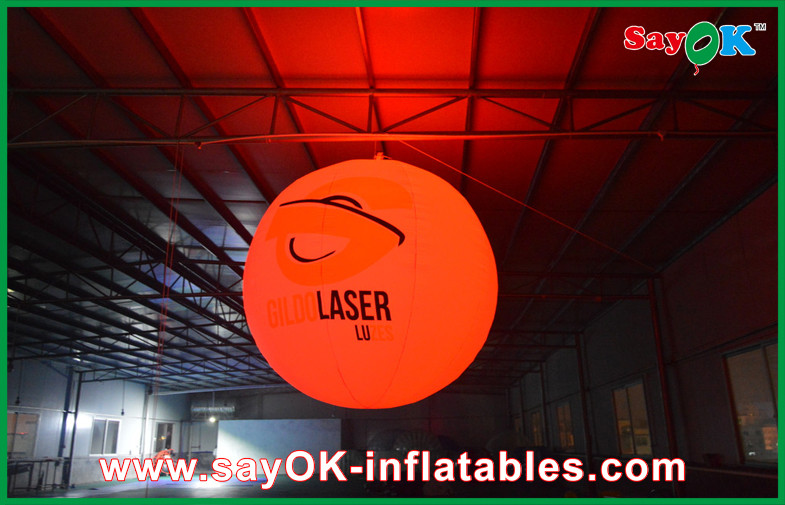 Event Inflatable Lighting Decoration Colored Led Light Ballon With Printing Logo