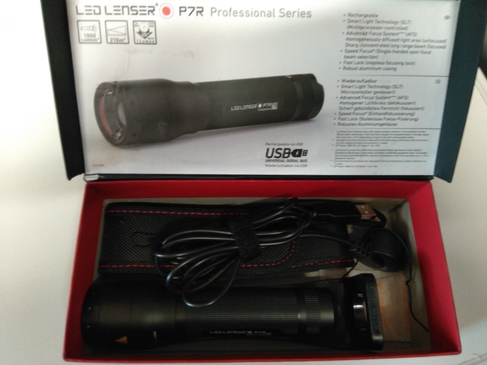 LED Lenser P7R Rechargeable Flashlight made in China from Golden Rex Group Ltd