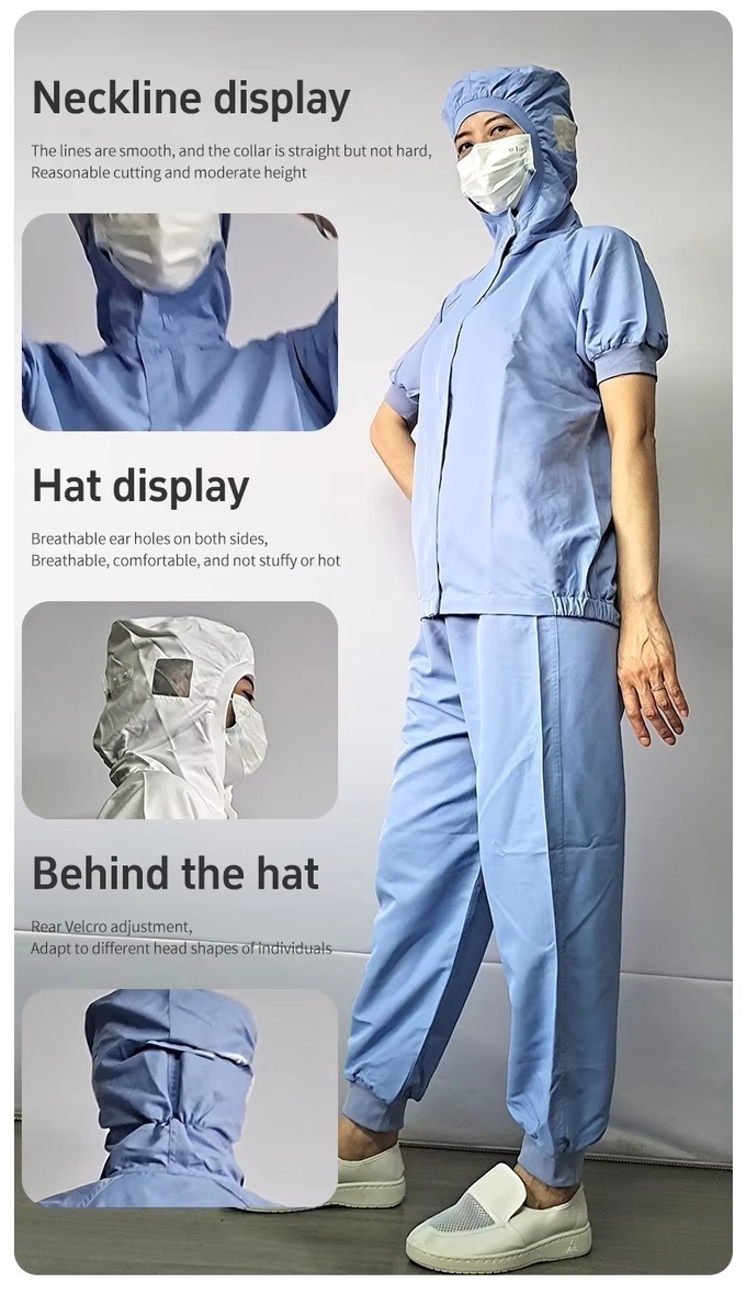 Summer Short Sleeved Work Clothes Wholesalers Food Workwear Waterproof Dustproof Workwear Workshop Work Suit