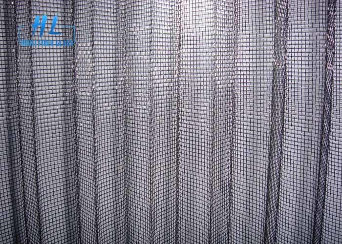 Black Color Polyester Folding Window Screen Use For Window And Doors