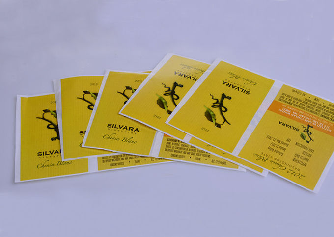 Spot UV 3d logo full color printing labels roll for wine bottle packaging customized