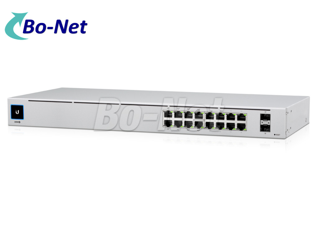 18W Cisco Gigabit Switch UniFi 16 RJ45 Port PoE Gen2 USW-16-POE With 802.3af/at