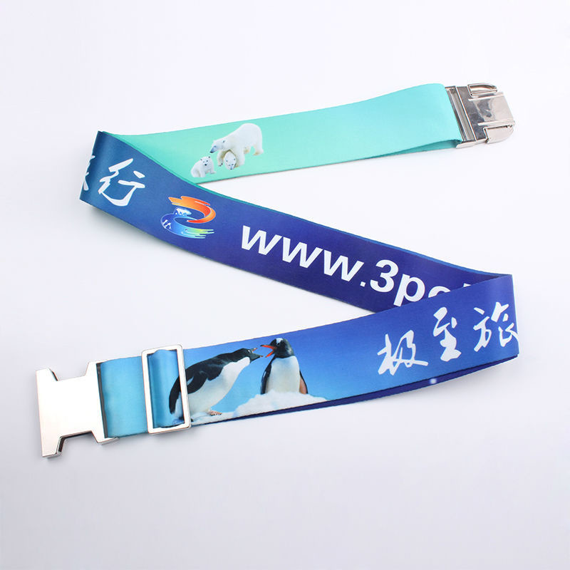 Promotional 5CM wide colorful Customer sublimation printing Luggage belt with lower price