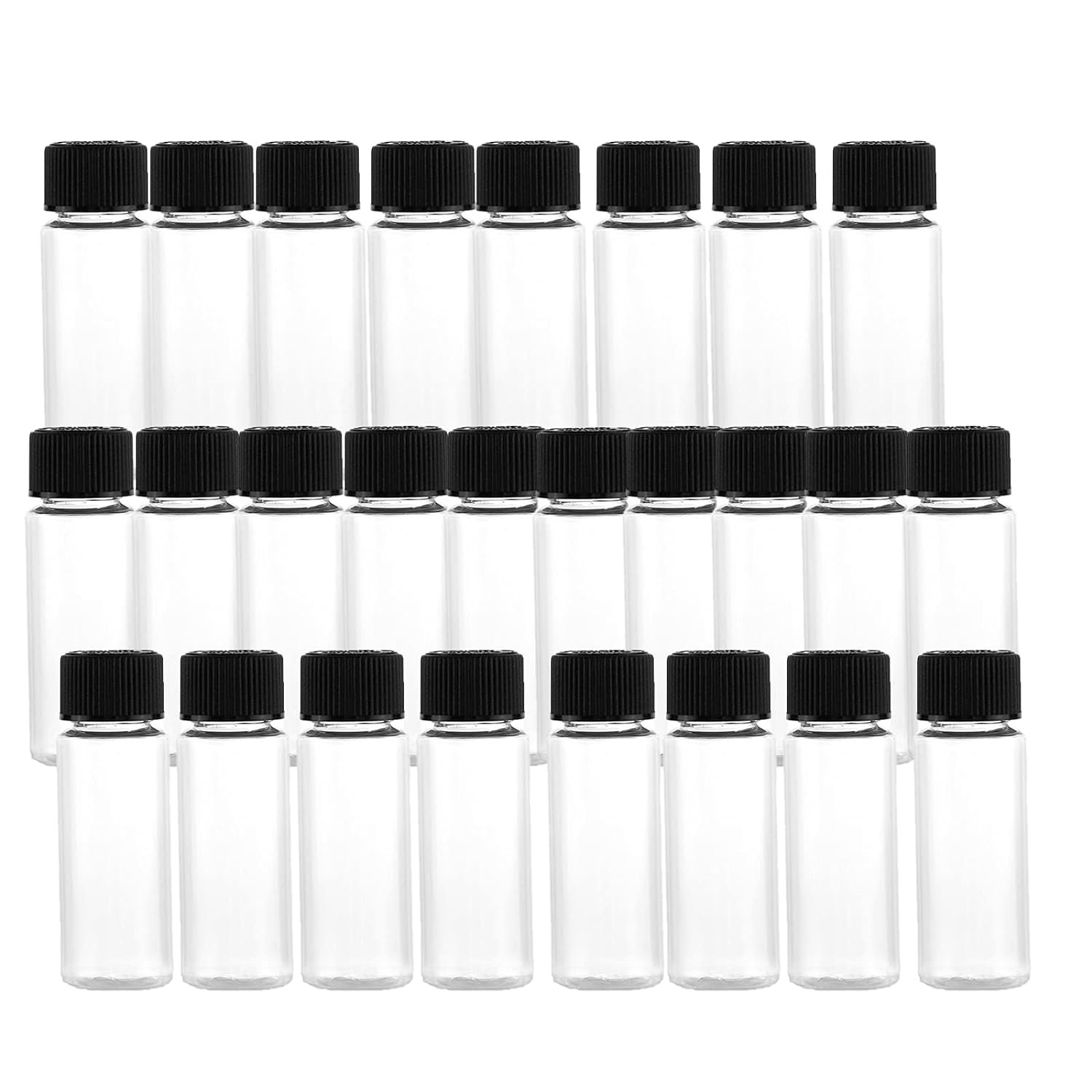 Glass Vials With Screw Caps, Small Liquid Sample Vial, Leak-Proof Vial (10ML, Clear)