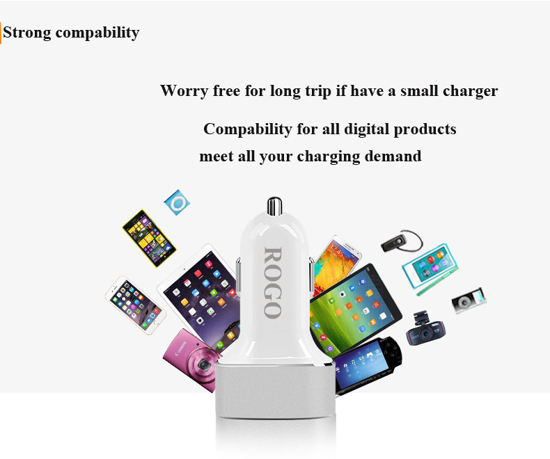 manufacture of Customized car charger quik charge rapid charge mobile phone charger