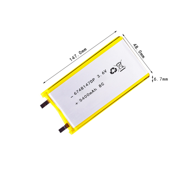 High-density 3.6V 5400mAh 8C Semi-solid Lithium-ion Battery Pack for Drones Customizable to Other Capacities
