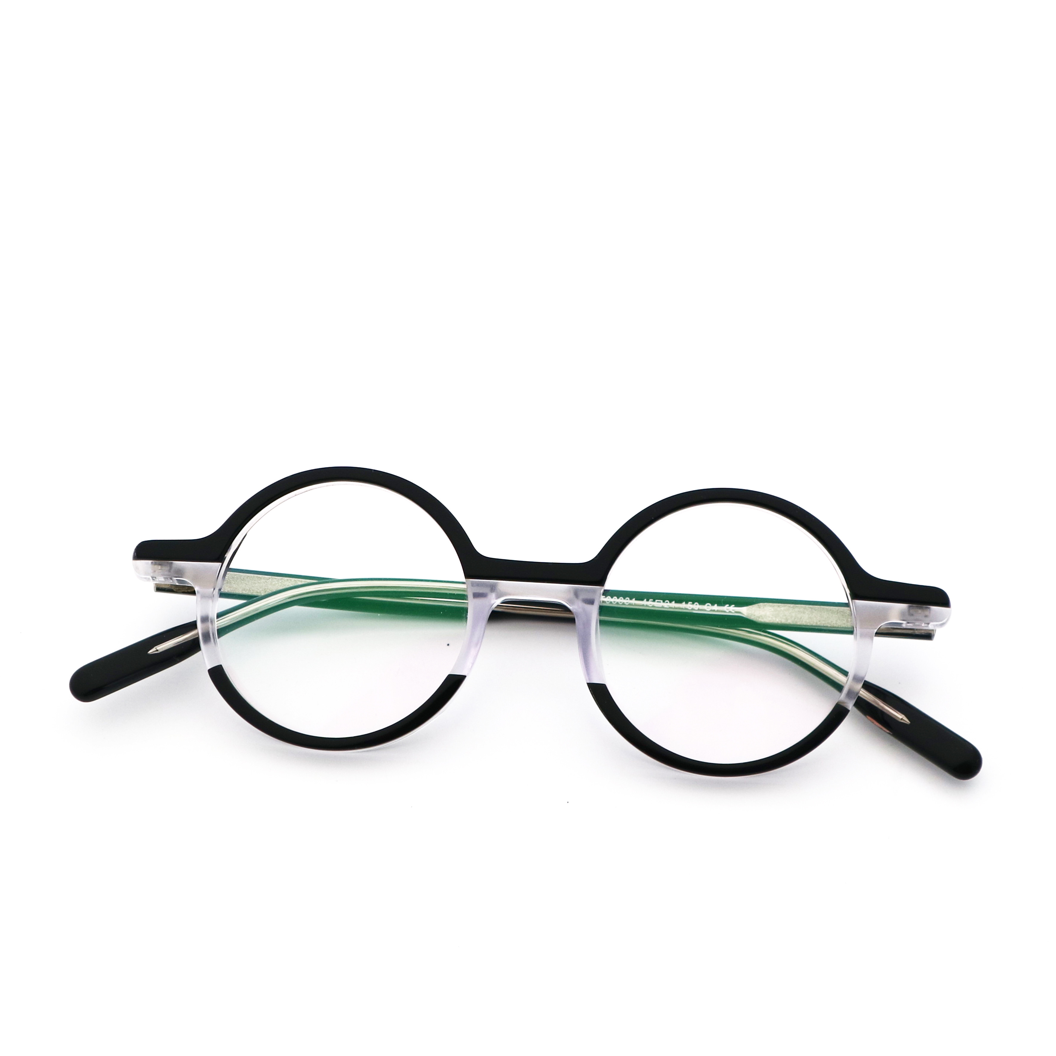 Black Artisanal Personality Acetate Titanium Glasses Fad Retro Frame MR 98031
