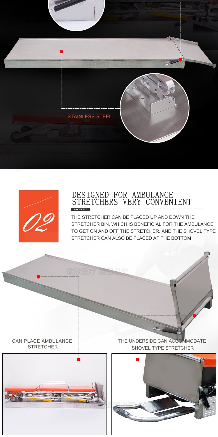 CE Approved Stainless Steel Stretcher Class I Instrument Classification