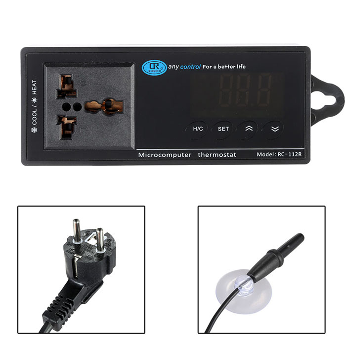 Dual-use Digital thermal regulator Industrial Thermostat LED Temperature Controller for Aquarium Reptile