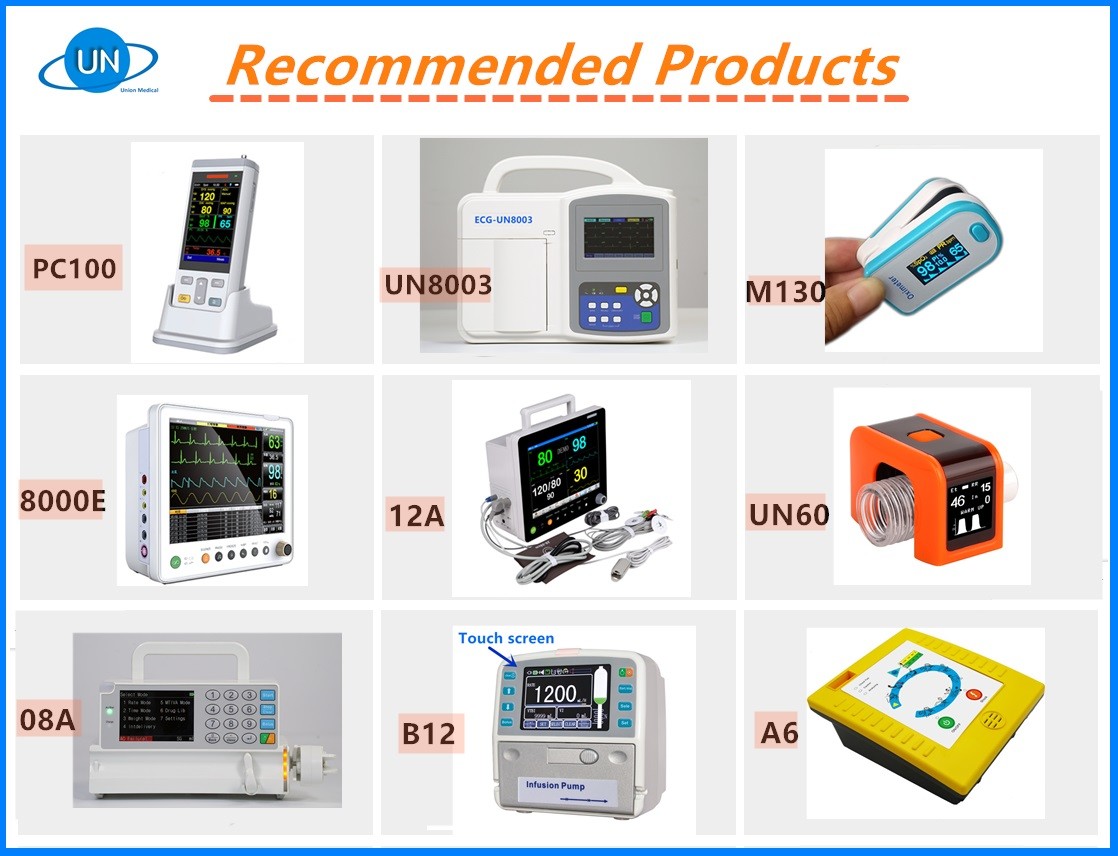 UN8003 ISO CE approved 3 Channels Digital ECG Machine
