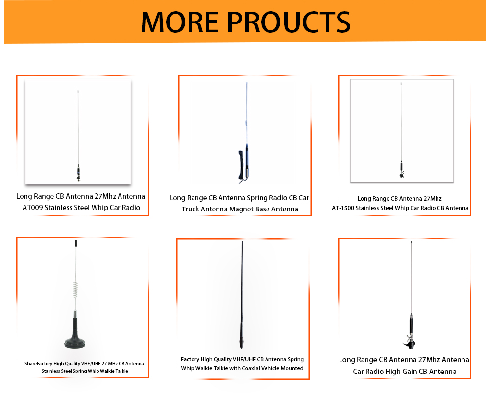 5 Inch Long Range Spring Base Car Cb Radio Antenna 0-1dBi Durable