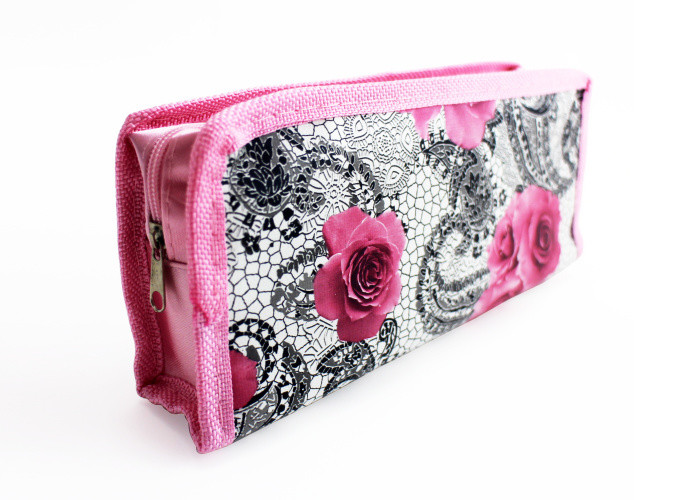 High Capacity Pencil Pouch Bag Cute Printing Polyester Nylon For Gift Pencil Box