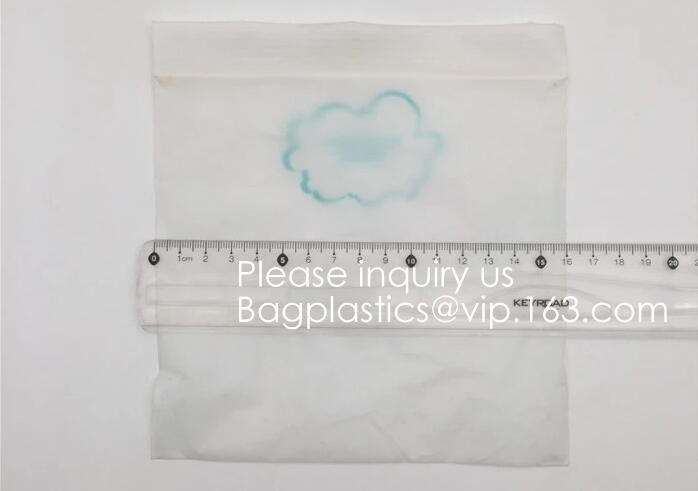100% compostable material Slider grip bag PLA Biodegradable Corn Starch Compostable Slider lock Bag for food storage