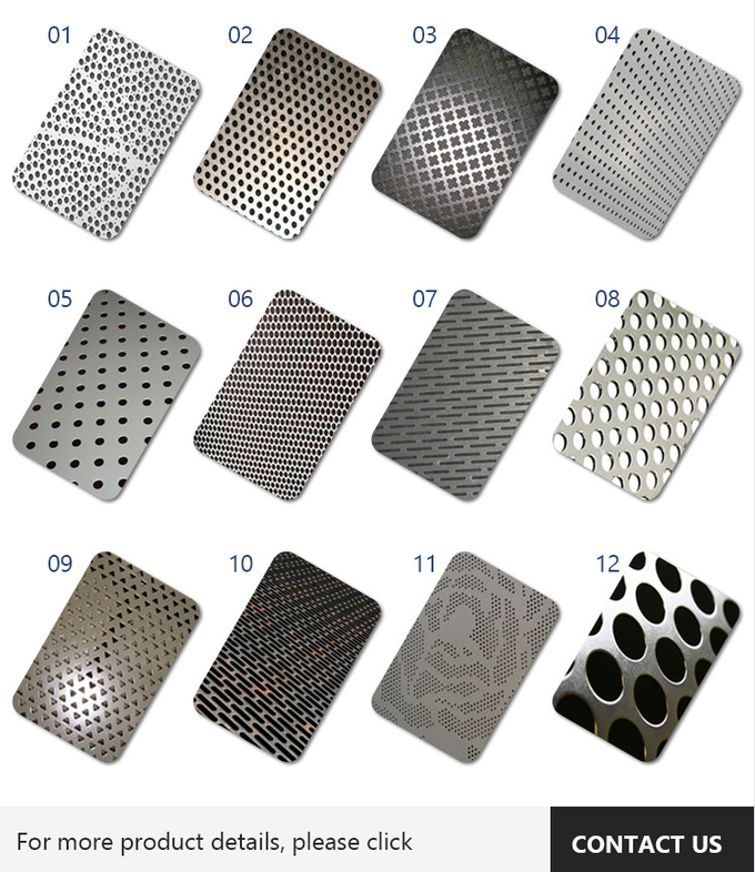 304 316 Decorative Perforated Stainless Steel Sheet Metal Ceilings Screens Filter 0.3mm