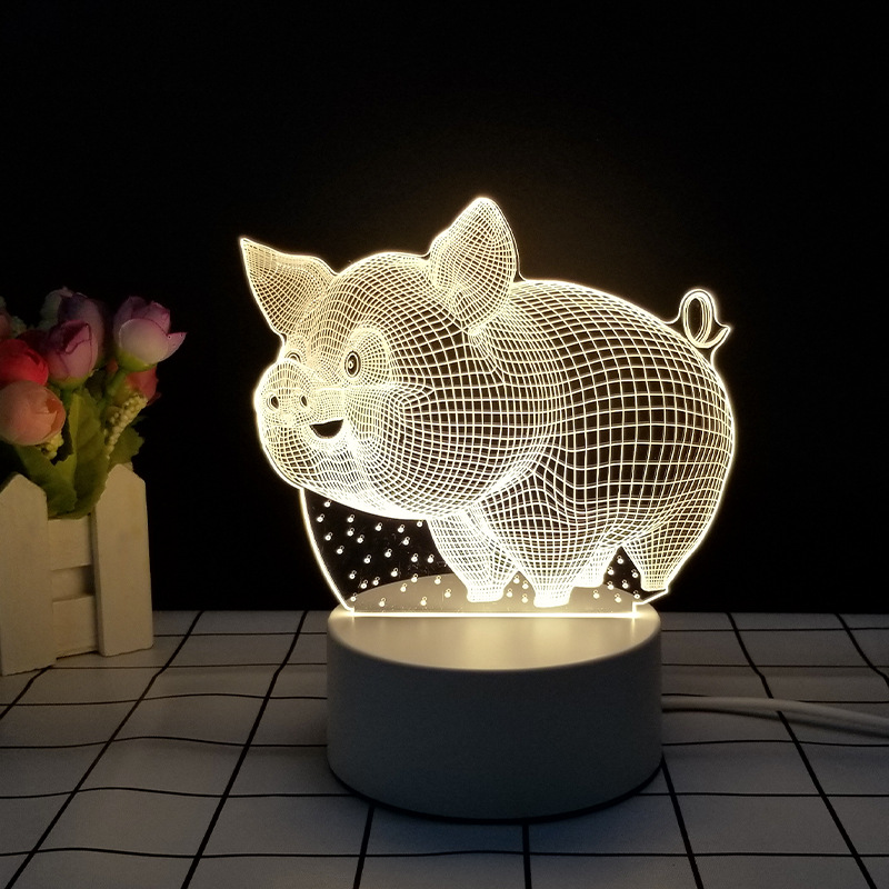 Colorful Illusion Mood 3D LED Lights 7 Colors Changing For Children Kids