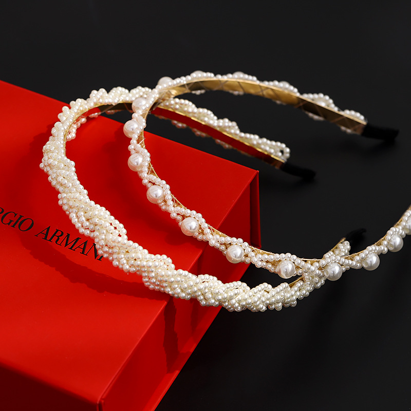 Pretty Ladies Hair Bands For Short Hair Luxury Pearl Hairband Elegant Women Headband