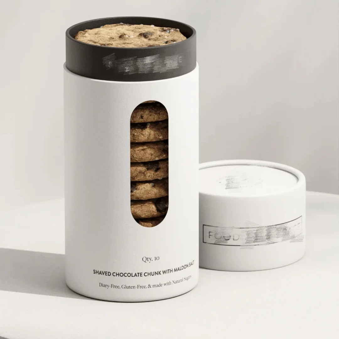 Food Grade Bio-Degradable Round Paper Tube With Window For Cookie Candy Stamping And Vanishing Printing Paper Can Packaging