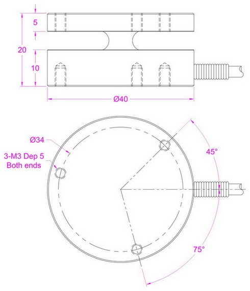 Thrust_load_cell_with_flange_mounting