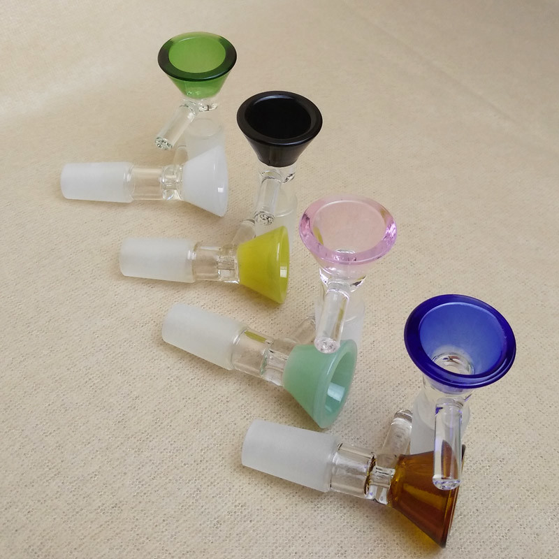 Small 4mm Thick Glass Bongs Accessories 14mm 18mm Female Male Glass Bowls