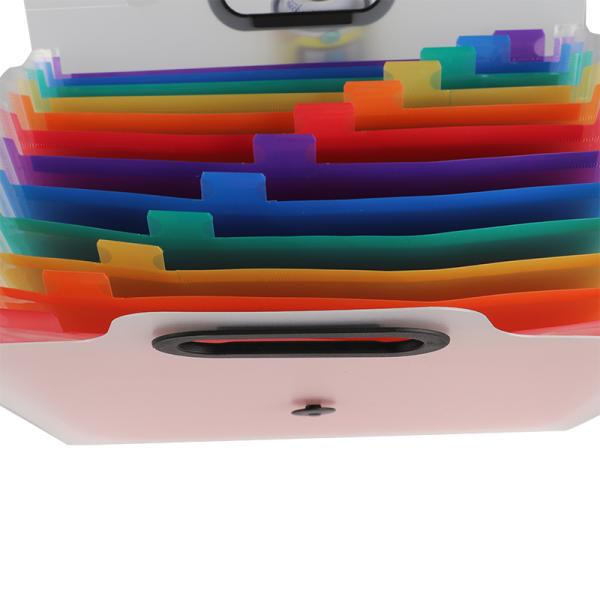 12 Pocket A4 PP Folder Portable Waterproof and Convenient Index Storage Solution