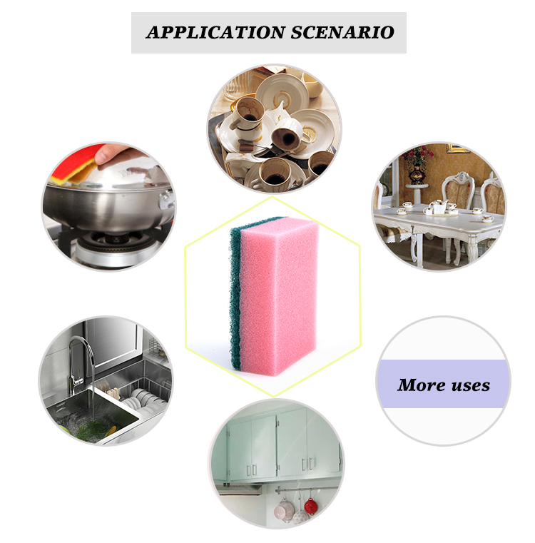 9*6*3cm Customized Cleaning Kitchen Sponge Multipurpose Erosion Resistant