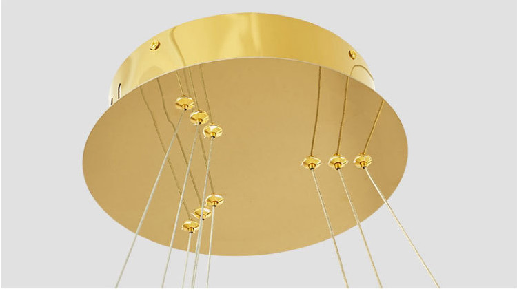 Electroplated Stainless Steel Led Ceiling Lights Acrylic Modern Commercial Chandelier E14