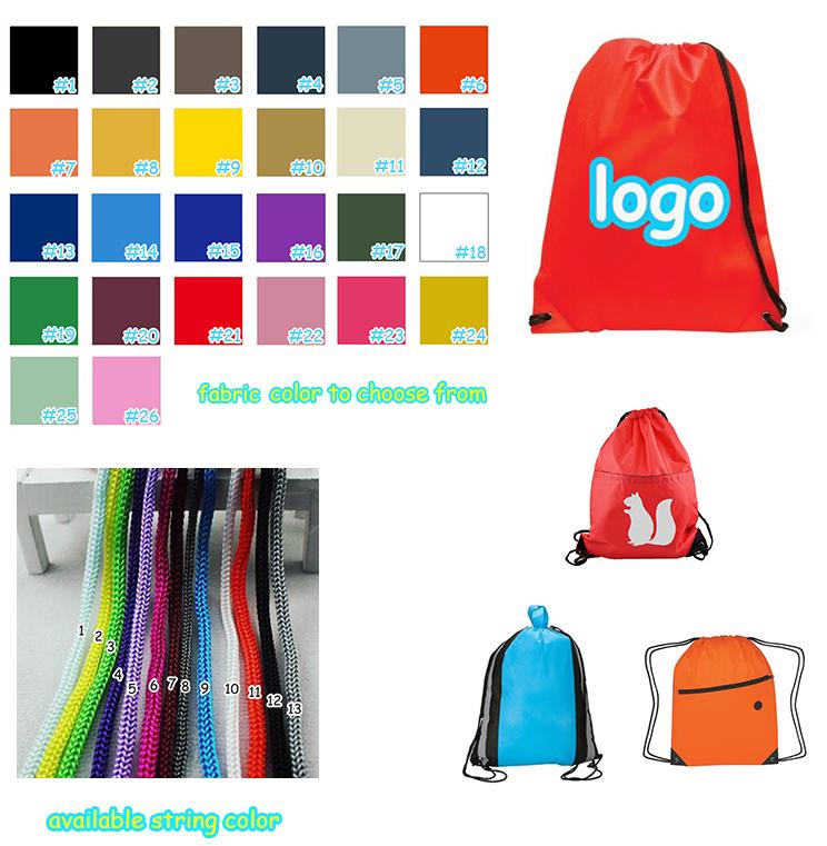 Customized logo Printed fast dry drawstring bag