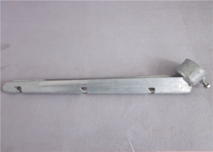2 1/2" Post Corner Barb Wire Extension Arm Steel 3 Strand Galvanized Surface
