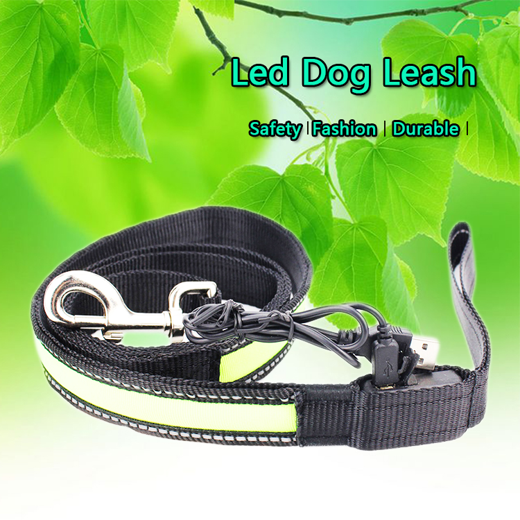 LED Dog USB Rechargeable Collars And Leashes Pet Product Waterproof Flashing