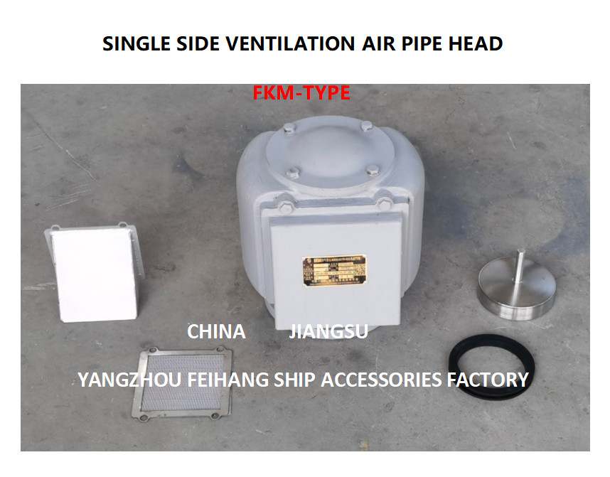 M4-Type Air Vent Head For Water Ballast Tank Model FKM-200 Cast Iron Vent Head Size DN250