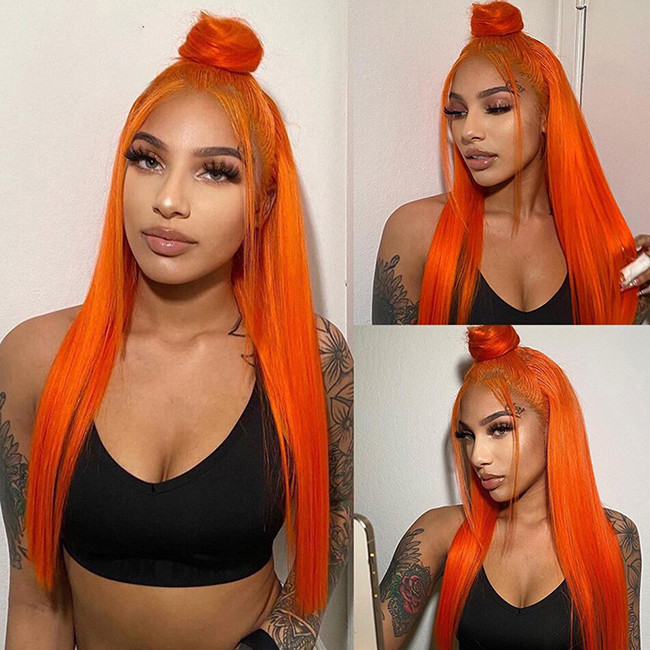 Human Hair Lace Frontal Wig 13*4 4*4 Straight Natural Cuticle Aligned Hair Full Lace Wig