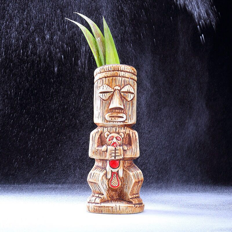 Creative Ceramic Tiki Mugs Hawaiian Cocktail Mug Porcelain Beer Wine Mug Drinkware