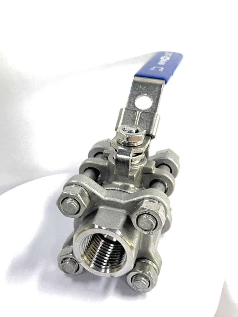 1000 Wog 3PC Socket Weld NPT Bsp Bsp BSPT Female Thread Screwed Full Bore Butt Weld Industrial Threaded Ball Valve