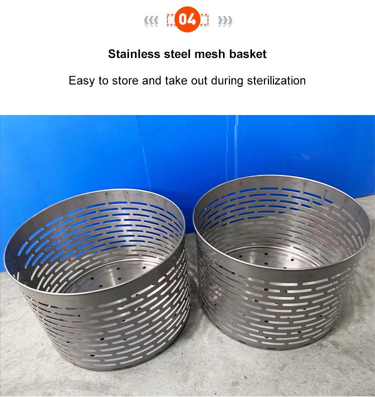 Sterilizer Hospital Food Autoclave Vertical High Pressure 0.22MPa