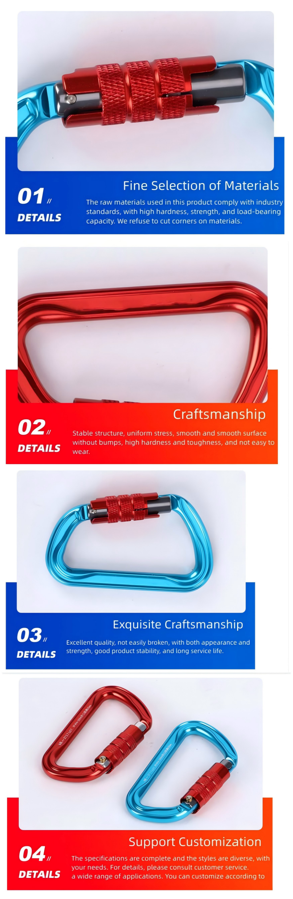 Electrolytic Treatment Climbing Hook