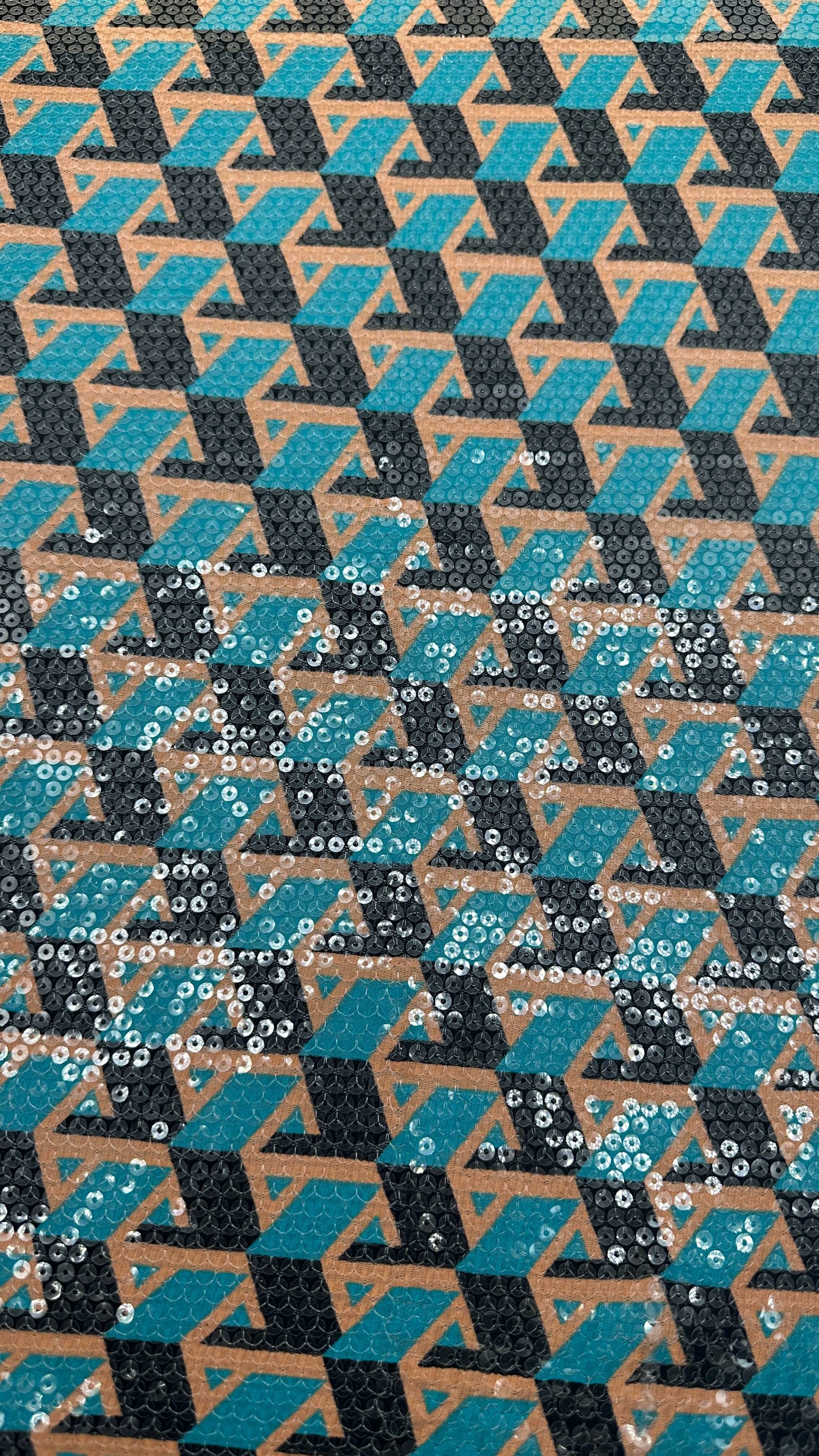 100% Cotton Sequin Embroidery Lace Fabric With Pattern For Clothes