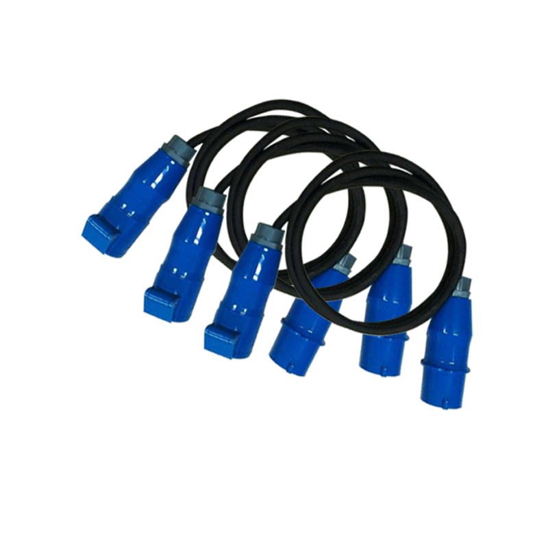CE VDE Extension Cable H07RN-F IP44 IP67 3 Pin Wiring Harness 16A 32A