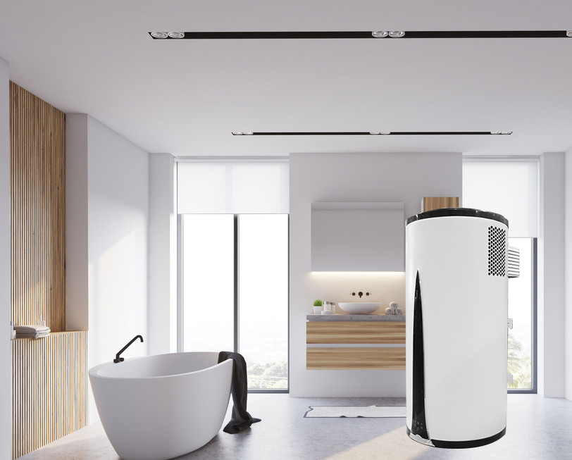 Bathroom Wall Mounted Heat Pump 60/80/100L Air Source Heating System