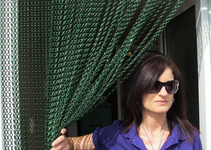 Anodised Deco Mesh Rope Aluminium Chain Door / Fashion Fly Screen Curtain