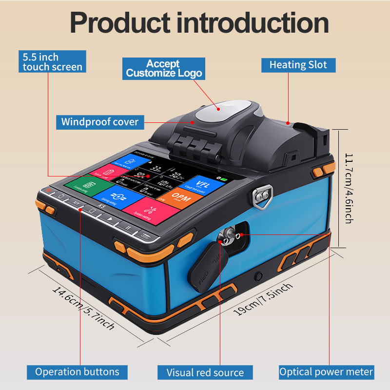 6 Motor 8S Fast Welding Optical Fiber Fusion Splicer For Construction