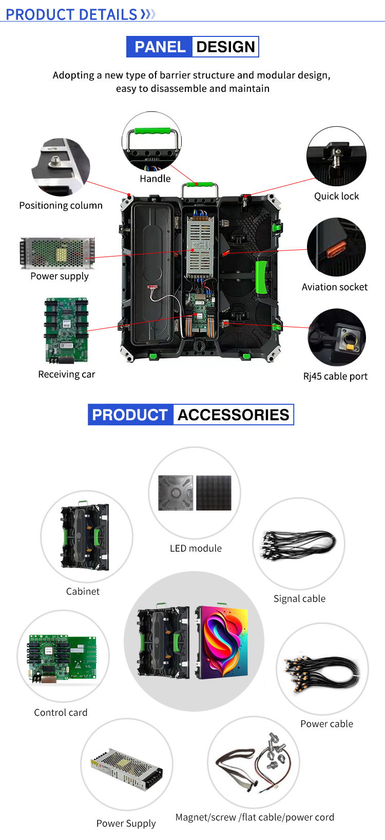 Portable LED Stage Backdrop Screen P2.9 P3.9 P4.8 For Presentations