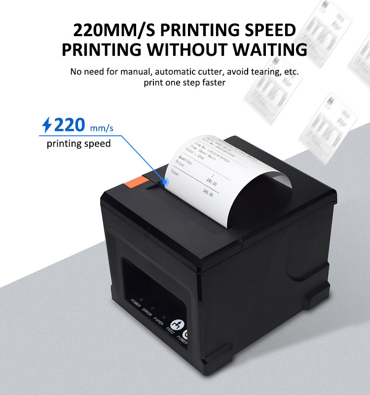 Auto Cutting 3inch 80mm Receipt And Bill Barcode Thermal Printer For Pos System