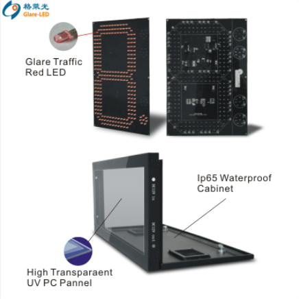Digit Height 8"-32" Iron Casing Material 24-inch LED Display Board for Gas Station