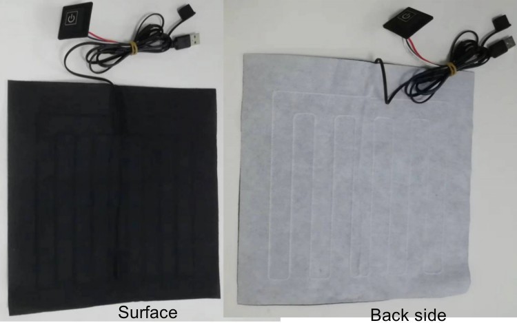 24 X 24cm Pillow Heating Pad With Switch And Usb Straight Angle