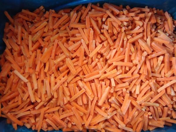 Quality IQF Frozen Carrot Julienne, Strip, 4 * 4 * 30, 4 * 4 * 50 for sale