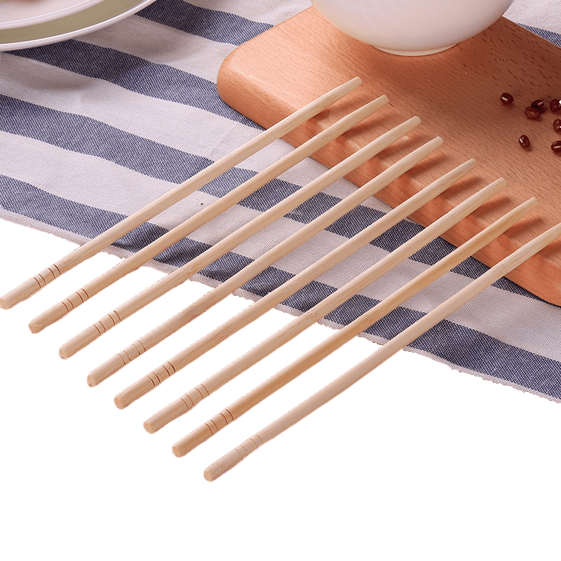 Upgrade Your Dining Experience with Customized Logo Round Disposable Bamboo Chopsticks For Household/Restaurant/Hotel