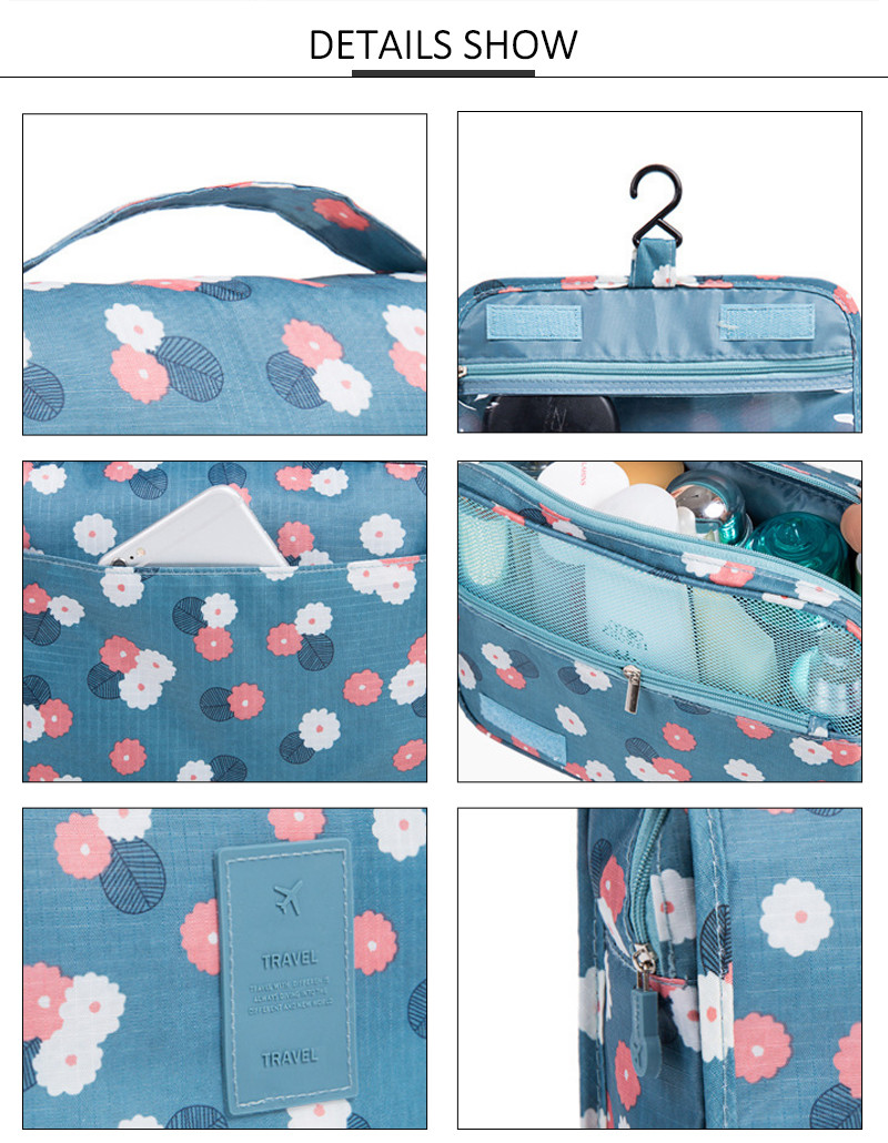 Anti Odor Folding Travel Hanging Toiletry Bag