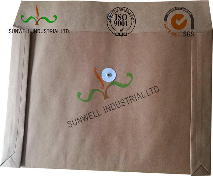 Buy cheap Kraft Paper Custom Printed Business Envelopes With String Closure Accordion Shape product